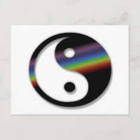 Carte postale Rainbow Yin Yang