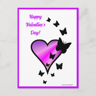 Carte Postale Rainbowheart et papillon