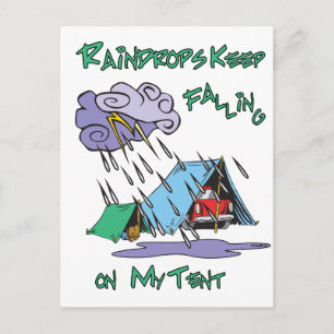 Carte Postale Raindrops Camping