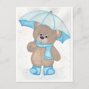 Carte Postale Rainy Daze Teddy Bear