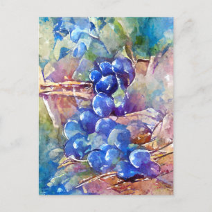 Carte Postale Raisins bleus