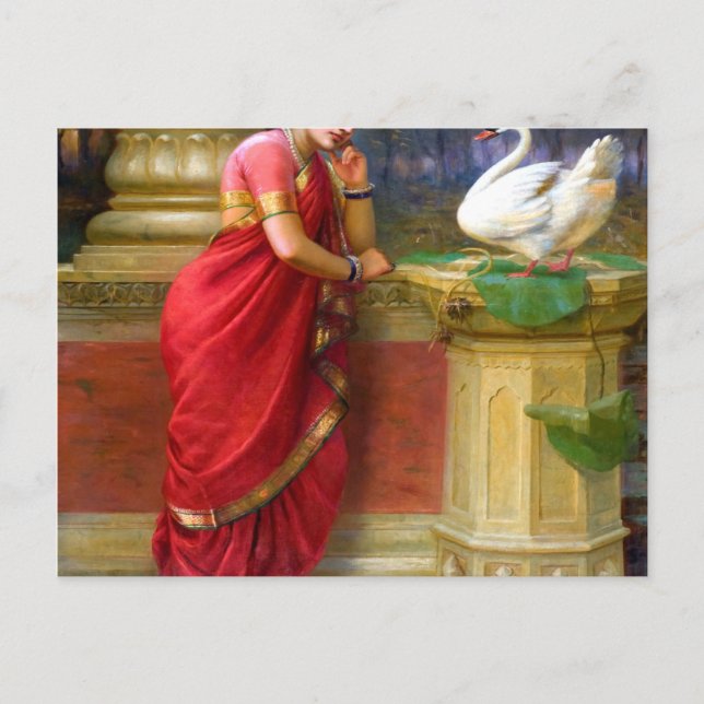 Carte Postale Raja Ravi Varma - Hamsa Damayanti (Devant)