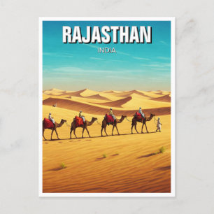 Carte Postale Rajasthan Thar Désert Jaisalmer Inde Voyage