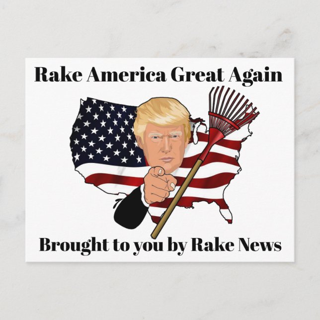 Carte Postale Rake News Trump Humour anti Donald Trump (Devant)
