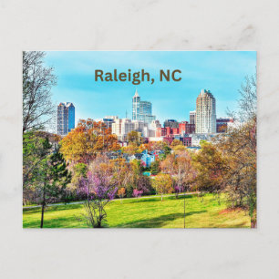 Carte Postale Raleigh, Caroline du Nord Centre-ville