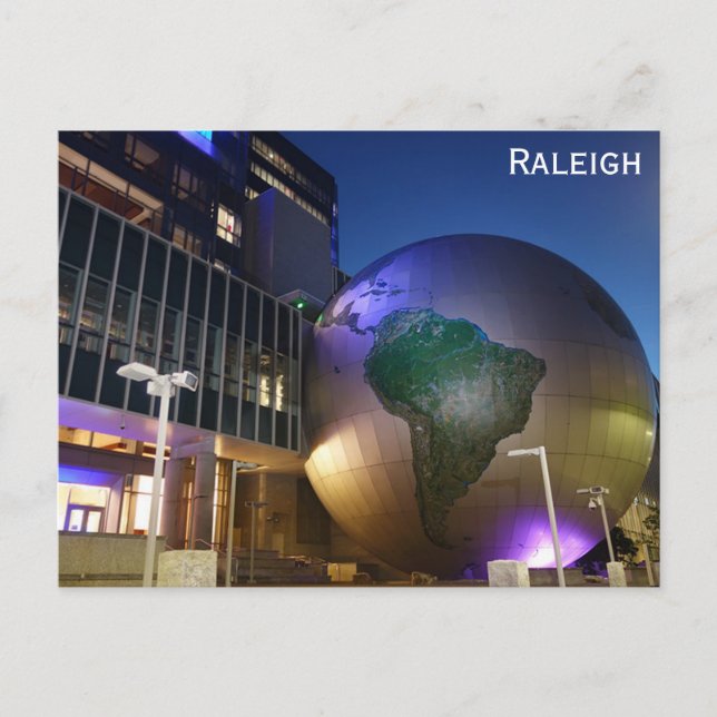 Carte Postale Raleigh North Carolina Museum Globe (Devant)