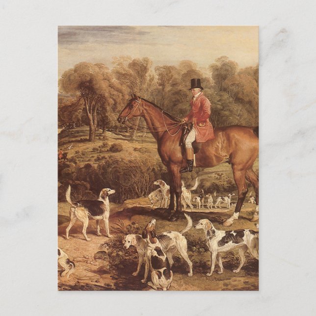 Carte Postale Ralph Lambton et ses Hounds par James Ward (Devant)