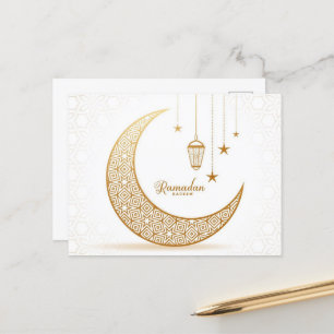 Carte postale Ramadan Kareem Gold Crescent