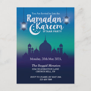 Carte Postale Ramadan Kareem Iftar Party Invite