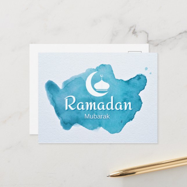 Carte Postale Ramadan moubarak (Devant/Arrière en situation)