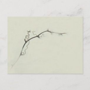 Carte Postale Rameaux de ronce dans le brouillard - Minimalisme