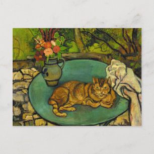 Carte Postale Raminou et Pitcher avec oeillets