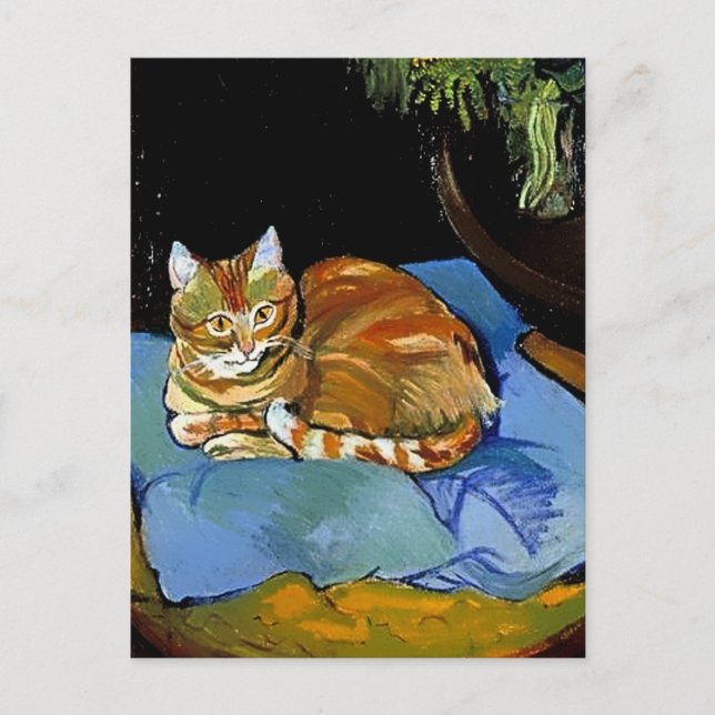 Carte Postale “Raminou on a Blue Blanket” by Suzanne Valadon (Devant)