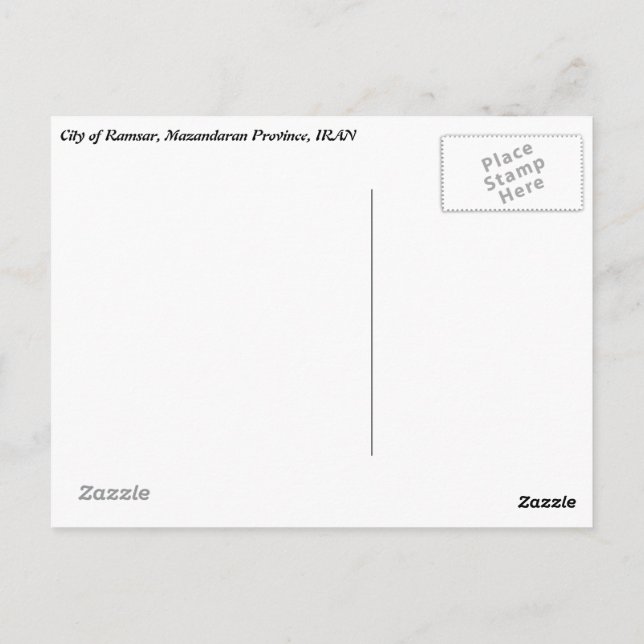 Carte Postale Ramsar (Dos)