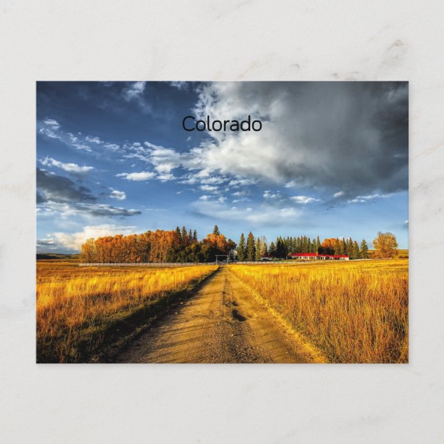Carte Postale ranch du Colorado en automne (Devant)
