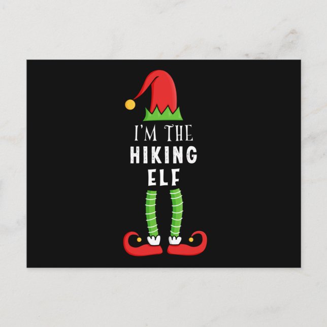 Carte Postale Randonnée Elf Noël jumelé cadeau de famille (Devant)