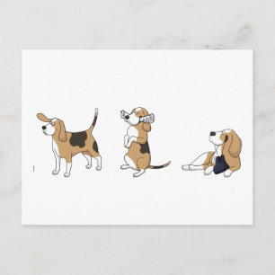 Carte Postale randonnée pédestre caricature sur terre 2