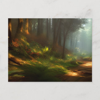 Carte postale Randonnée Trail Art numérique