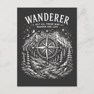 Carte Postale Randonneur – Les vagabonds ne sont pas tous perdus