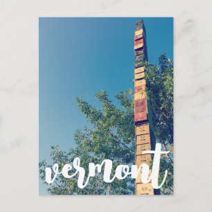 Carte Postale rangements empilés dans la poste du vermont burlin