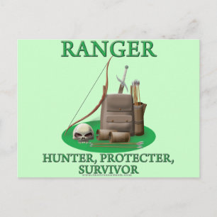Carte Postale Ranger : Chasseur, Protecteur, Survivant