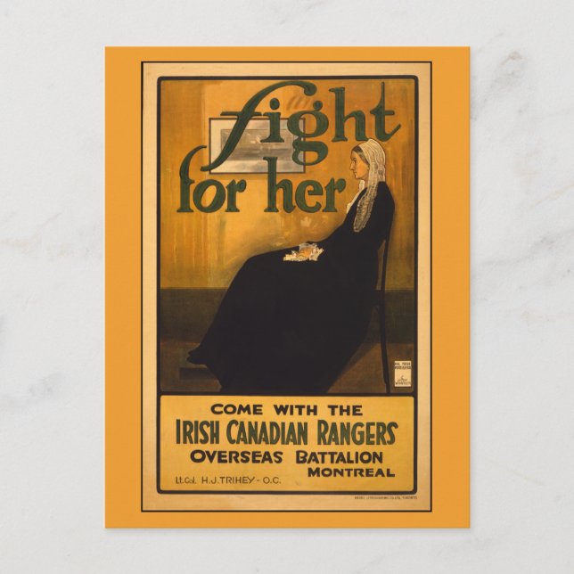 Carte Postale Rangers irlandais canadiens, après la mère de Whis (Devant)