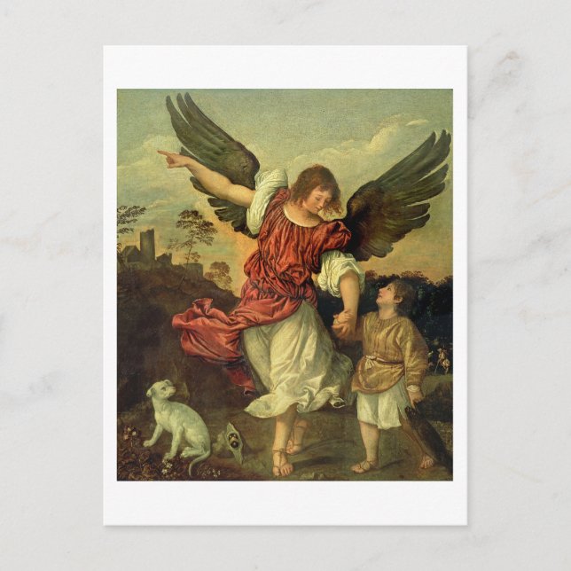 Carte Postale Raphael et Tobias, 1507-8 (huile sur panneau) (Devant)
