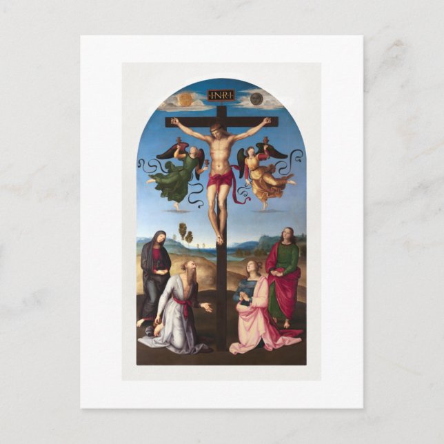 CARTE POSTALE : RAPHAEL : LE MOND CRUCIFIXION 1502 (Devant)
