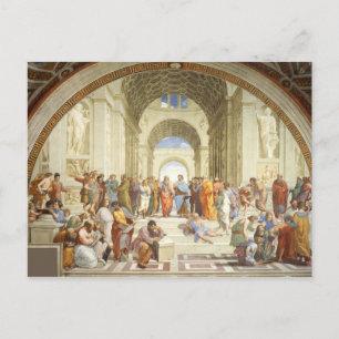 Carte Postale Raphael - L'école d'Athènes 1511