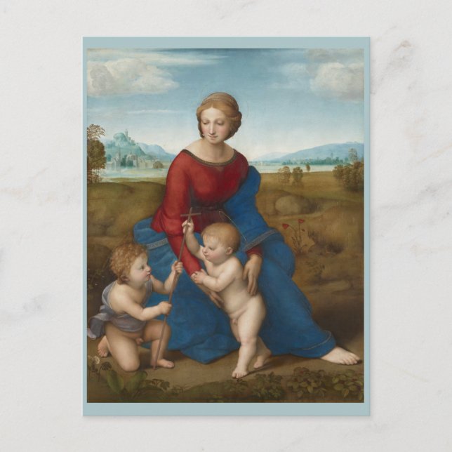 Carte Postale Raphael Madonna dans le pré (Devant)