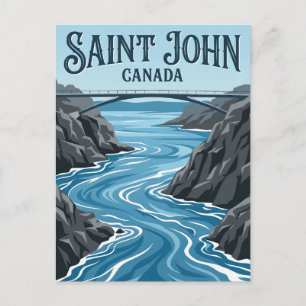 Carte Postale Rapides Reversing Falls Canada