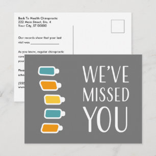 Carte Postale Rappel chiropratique Rétro On vous a manqué