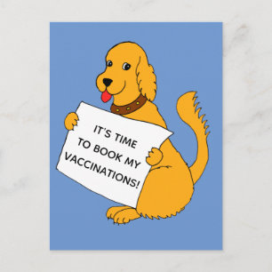Carte Postale Rappel de la vaccination contre les chiens de chir