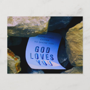 Carte Postale Rappel de l'Amour de Dieu pour vous. Foi chrétienn