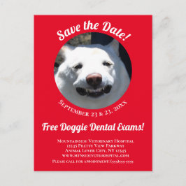 Carte Postale Rappel de l'événement unique Red Smiling Chien Soi