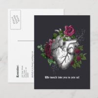 Rappel de mariage gothique floral de Bourgogne