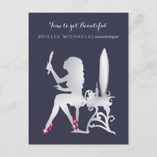 Carte Postale Rappel de rendez-vous de beauté pour cosmétologue