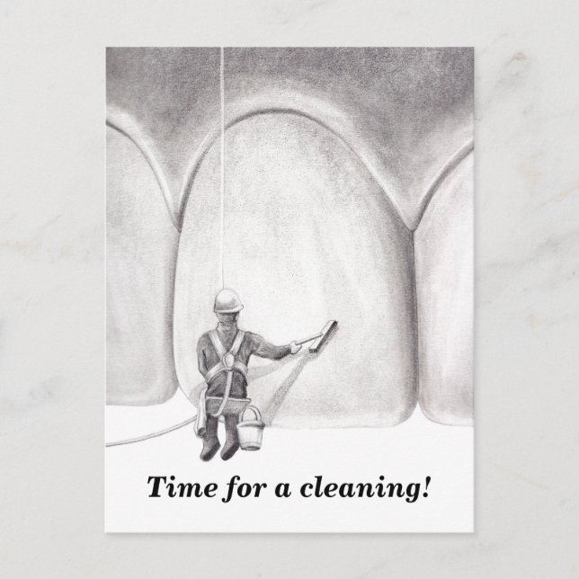 Carte Postale Rappel de rendez-vous pour la lave-dent (Devant)