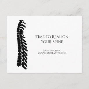 Carte Postale Rappel de rendez-vous simple pour chiropraticien d