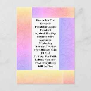 Carte Postale Rappelez-Vous L'Arc En Ciel