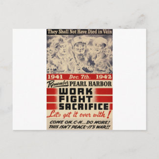 Carte Postale Rappelez-vous Pearl Harbor