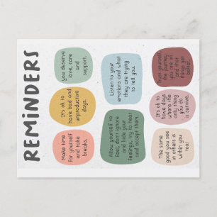 Carte Postale Rappels en santé mentale