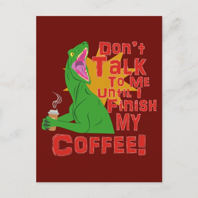 Carte Postale Raptors et café (Devant)