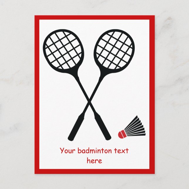 Carte Postale Raquette de badminton et rideau vertical (Devant)
