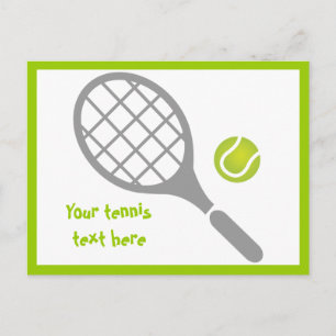 Carte Postale Raquette de tennis et coutume de balle