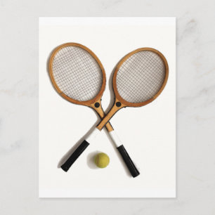 Carte Postale raquettes de tennis, sports, parties de base-ball,