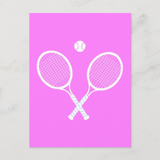 Carte Postale Raquettes et boules de tennis (Devant)