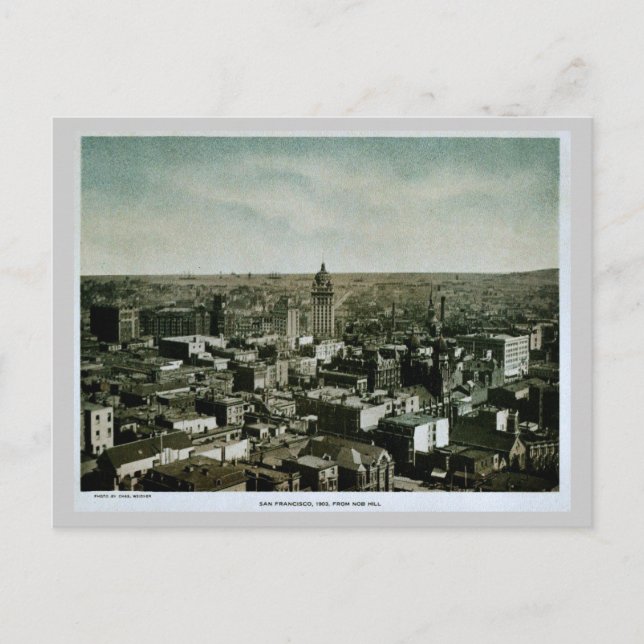 Carte Postale Rare 1903 San Francisco de Nob Hill photo (Devant)