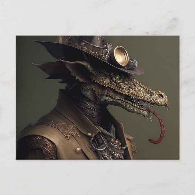 Carte Postale Rascal Steampunk Dragon (Devant)