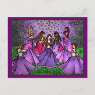 Carte Postale Rassemblement de danseurs du ventre en violet